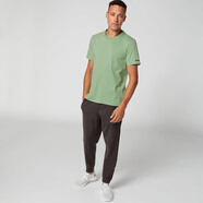 保時(shí)捷（PORSCHE DESIGN）24夏季新款男士Essential 基礎款短袖 棉質(zhì)柔軟圓領(lǐng)運動(dòng)休閑T恤 青色 XS