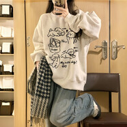 MZPLOI2025新款爆款秋季衣服女學(xué)生甜美寬松圓領(lǐng)衛衣百搭牛仔褲子ins潮 (套裝)薄款YES小狗衛衣 +牛仔褲 S