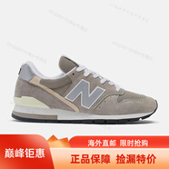NEW BALANCE新百倫 Made in USA 996 美產(chǎn)慢跑鞋 透氣耐磨緩震支撐男士跑步鞋 灰色 U996GR 標(biāo)準(zhǔn)40/US7
