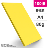 曼蒂克（Mandik） 彩色紙打印辦公用紙a4復印紙打印紙手工折紙兒童學(xué)生diy制作彩色紙 80克 A4/100張檸檬黃