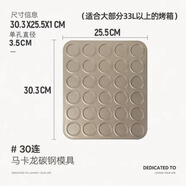 十色生活曲奇餅干模具馬卡龍烤盤(pán)巧克力薄脆可可脆片不粘烤箱家用烘焙工具 30連烤盤(pán)送裱花嘴/裱花袋