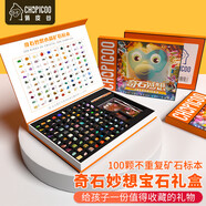 俏皮谷兒童礦石標(biāo)本100種奇石妙想寶石頭科普玩具禮盒男女孩生日禮物