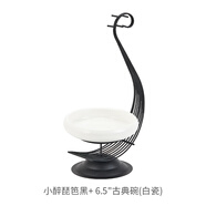 馳度小吃碗大董意境菜創(chuàng  )意高檔會(huì )所飯店酒店中式餐具私房菜個(gè)性不規則小碗菜鐵藝餐具高級感特色明檔擺盤(pán)菜碗 小醉琵琶+6.5英寸古典碗-白瓷