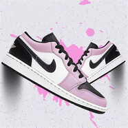 耐克（NIKE）女子Air Jordan 1 Low GS低幫AJ1潮流緩震耐磨籃球鞋 554723-601 黑粉 36