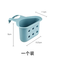 日本SP SAUCE廚房水槽瀝水籃置物架水龍頭洗碗池抹布海綿收納架塑料小掛籃 霧霾藍【單格】