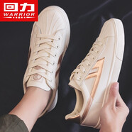 回力板鞋男鞋子男士小白鞋男休閑貝殼頭2025冬季新款百搭低幫學(xué)生潮 081 | 米金色 38 女士偏大拍小一碼