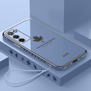 佩諾OPPO A55手機(jī)殼PEMM00保護(hù)套鏡頭全包防摔5G電鍍楓葉+閃粉鏡面支架硅膠直邊創(chuàng)意男女款網(wǎng)紅軟外殼 【薰衣灰】楓葉直邊電鍍  OPPO A55