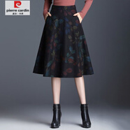 皮爾卡丹（pierre cardin）秋裝新款中長裙大碼女裝毛呢冬季半身裙a字裙百褶裙冬裙裙子女冬 【5002#】花色(中長裙) M 【建議105斤內(nèi)】