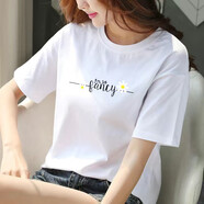 尚濤【15.9搶】短袖t恤女2025夏季女裝新款韓版體恤上衣打底衫 款式顏色圖案隨機發(fā)V XL 建議110-120斤