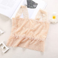 2021年春裝新款女裝背心韓版菱形蕾絲抹胸裹胸打底白色內衣短款內搭美背防走光裹胸小背心 裸胸圍胸膚色2件 裸胸圍胸均碼(80-120)斤