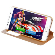 金響 oppoa71手機殼手機套皮套翻蓋保護套男女款士適用于OPPO A71歐珀A71 金色-5.2英寸