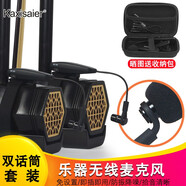 KAXISAIER 薩克斯無(wú)線(xiàn)麥克風(fēng)話(huà)筒黑管小號(hào)二胡小提琴大提琴樂(lè)器拾音器 二胡適用（雙話(huà)筒套裝）