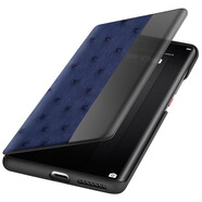 圣鱷【蜥蜴皮定制】華為mate80RS非凡大師手機殼高檔智能休眠免翻蓋mate70rs鴕鳥(niǎo)真皮定制商務(wù)男手機套 鴕鳥(niǎo)皮定制【星空藍翻蓋款】 華為Mate80RS非凡大師