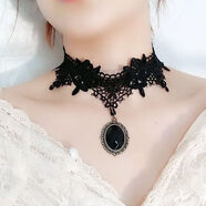 Mays WillDesert  choker鎖骨鏈 韓版蕾絲項鏈女簡約短款流行脖子飾品脖鏈 大寶石吊墜