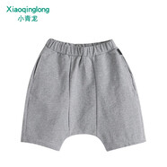 小青龍兒童短褲夏季寶寶休閑褲中大童男童男孩運動(dòng)五分褲中褲 灰色 90 (建議80-90cm)