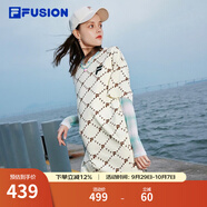 FILA FUSION 斐樂(lè)潮牌女子針織連衣裙夏新款寬松潮流運(yùn)動(dòng)裙子 仿古白-IV（寬松版型） L 170/88A