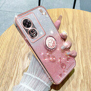 羅璐鷗 OPPO A97手機殼女款軟殼硅膠殼A97外殼PFTM10防摔指環(huán)支架全包保護(hù)套水鉆漸變閃粉 【漸變玫瑰金】+指環(huán)支架+全屏鋼化膜 OPPO A97