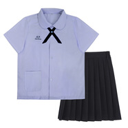 拉曼咔泰國(guó)校服娜諾泰式禁忌女孩jk襯衫制服日系高中學(xué)生畢業(yè)季班服套裝 女泰國(guó)襯衫短袖+黑松緊腰短裙+5 L （建議100~110斤）