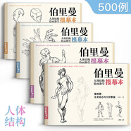 經(jīng)典全集《伯里曼人體結構教學(xué)描摹本》4冊全套正版速寫(xiě)人物結構繪畫(huà)練習教程教材楊建飛主編