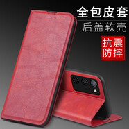 佩諾 OPPO A55手機殼PEMM00保護套A56翻蓋式皮套5G超薄硅膠軟殼全包防摔外殼男女款 oppoA55【對磁皮套】中國紅