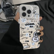 妙之選創(chuàng)意吉他適用蘋果15手機(jī)殼iPhone14promax防摔13帥氣12/11/8plus 彩銀IMD-白色-GH062英文吉他 蘋果15pro