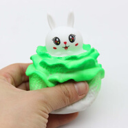 可愛(ài)小白兔玩具解壓擠壓杯蘿卜兔子杯新款創(chuàng  )意整蠱捏捏樂(lè )減壓 白菜兔子擠擠杯【隨機一款】