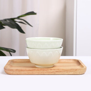 雅誠(chéng)德荷塘月色輕奢歐式金邊碗碟餐具套裝陶瓷飯碗湯面盤(pán)家用組合 4.6吋高腳碗【高檔陶瓷】