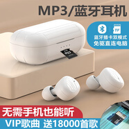Z無(wú)線藍(lán)牙耳機(jī)插卡MP3一體式隨身聽(tīng)跑步運(yùn)動(dòng)學(xué)生聽(tīng)歌真無(wú)線通用 白色5.1標(biāo)清+不配內(nèi)存卡1 官方標(biāo)配
