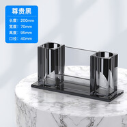 鍇美話筒架ktv水晶話筒架桌面ktv用品麥架麥克風(fēng)支架無線話筒底座水晶座咪唑臺式玻璃座 尊貴黑