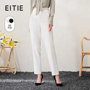 愛特愛（EITIE）氣質(zhì)OL高腰顯瘦小腳休閑褲通勤簡約百搭春季新款6905601 亮白10 M 160
