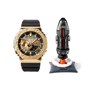 卡西歐（CASIO）手表男G-SHOCK小鋼炮金屬鋼鐵之心防震水雙顯學(xué)生運(yùn)動(dòng)電子表禮物 GM-2100MG-1A  月背 限定禮盒款