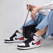 耐克（NIKE）板鞋aj1男女鞋新款中幫輕便防滑耐磨運動休閑籃球鞋子【尖貨】 BQ6931/852542-100 白紅 36