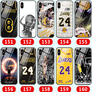WENYAFF 蘋(píng)果15/12ProMax玻璃手機殼iPhoneX XR全包6SPlus磨砂軟7/8 科比紀念-布萊恩特-湖人退役籃球 玻璃殼(高清彩繪)-下單留言機型+圖片編號