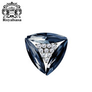 Royal sasa皇家莎莎領(lǐng)針防走光固定衣服女襯衫領(lǐng)子裝飾品仿水晶領(lǐng)花衣領(lǐng)飾品 優(yōu)雅藍S610052