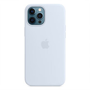 蘋果12promax原裝手機(jī)殼液態(tài)硅膠保護(hù)套iphone12pro全包 云青色磁吸+動(dòng)畫 iPhone12ProMax