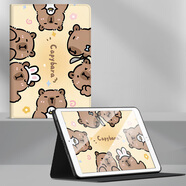 日美新蘋果ipad2022適用卡皮巴拉102英寸9平板保護套帶筆槽matepad11華為榮耀v7m6vivo聯(lián)想小新oppopad 書本一圈水豚 iPad Mini4/5(7.9英寸)