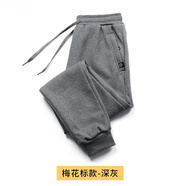 季駱森運(yùn)動褲男春秋季寬松棉質(zhì)束腳收口小腳加絨加厚大碼健身休閑長褲子 純深灰色拉鏈款【春秋常規(guī)款】 L