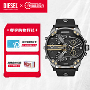 Diesel迪賽手表 大表盤(pán)石英腕表 黑色皮帶 圣誕情人節送男友禮物 DZ7348