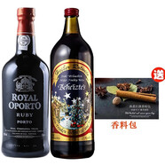 榮耀波爾圖（ROYAL OPORTO）葡萄牙原裝進口微醺晚安酒紅寶石波特酒rubyprot加烈葡萄酒甜紅酒 紅寶石波特酒750ml+熱紅酒1L
