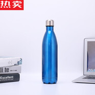 眾姝德國進(jìn)口品質(zhì)大容量小口保溫杯不銹鋼男女便攜運動(dòng)水杯戶(hù)外創(chuàng  )意可 深藍色750杯刷