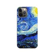 meskins 適用于蘋(píng)果iPhone11promax手機殼保護套油畫(huà)文藝梵高杏花名畫(huà)全彩半包殼來(lái)圖定制男女新款 041星空下 iPhone11ProMax