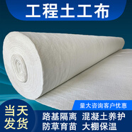 富立仕土工布工程布河道護坡混凝土養(yǎng)護透水保濕保溫公路養(yǎng)護白色土工布 100克1米寬50米長【50平】加厚