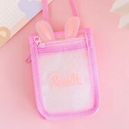 多功能卡包校訊通手機保護殼公交卡套飯卡校園卡保護小學(xué)生零錢(qián)包 三層加厚炫彩玫紅-(可放校訊通) 1個(gè)