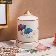 歐式現(xiàn)代創(chuàng)意家用牙簽筒客廳茶幾餐桌時(shí)尚輕奢個(gè)性陶瓷擺件牙簽盒 牙簽盒