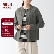 无印良品（MUJI）女式法兰绒 立领衬衫 格子 内搭 衬衣  BCB19C1A 棕色 S