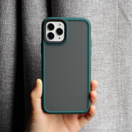 LIKGUS 適用于蘋果11手機殼iPhone11Pro Max全包保護套磨砂氣囊防摔簡約硬殼男女款 11 Promax 6.5英寸【墨綠色】