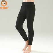 恒源祥兒童羊毛褲100%純羊毛男童純色簡(jiǎn)約百搭女童中大童內穿打底保暖褲 常規100羊毛黑色-無(wú)門(mén)襟男女同款 170 高155-170 重80-100斤