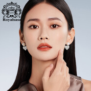 Royal sasa皇家莎莎新款小眾設(shè)計(jì)高級(jí)感耳環(huán)女時(shí)尚輕奢精致愛心吊墜珍珠耳釘 銀色AR
