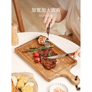 格娜斯（CRISTALGLASS）木質(zhì)牛排盤(pán)西餐盤(pán)相思木長(cháng)方形實(shí)木披薩板托盤(pán)木質(zhì)餐盤(pán)牛扒木盤(pán)子 牛排盤(pán)大號