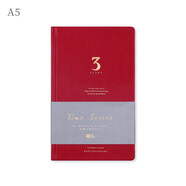 強林硬面時(shí)間系列十年五年三年一年日記本一問(wèn)自由書(shū)計劃本手賬本日程本精裝本記事筆記本初品 三年：濃磚紅 192張 A5